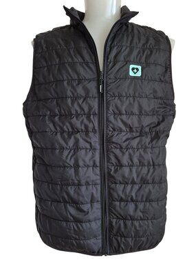 Core365 Black Men's Lightweight Packable Puffer Vest w/ Pouch Size L